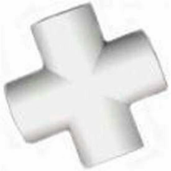 Circo Innovations Schedule 40 Pvc Cross Fitting, 1-1/4"Dia., White,  134-U